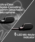 Cloud III Wired Gaming Headset ultra-clear noise-cancelling 10mm detachable microphone with LED mic-mute indicator.