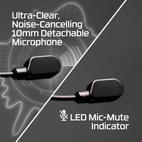 Cloud III Wired Gaming Headset ultra-clear noise-cancelling 10mm detachable microphone with LED mic-mute indicator.