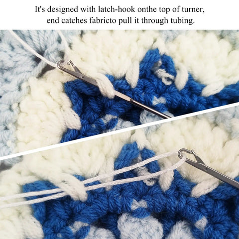 4 Pack Point Loop Turner Sewing Tools Set With Tongue Crochet And Latch Hook For Beads Belts Strips DIY Accessories Carbon Steel Durable Tools For Quick Threading And Seam Finishing, loop turner in knit fabric
