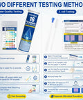 All In One 26 Parameter Water Test Kit With 158 Reagent Strips For Tap And Well Water Checking PH Hardness Chlorine Lead Iron Copper testing methods and instructions.