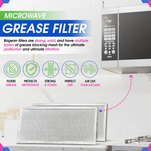 Microwave Grease Filter Replacement For Over The Stove Vent Fan 5.78 Inch By 12.91 Inch Aluminum Mesh Screen Fits W10208631A