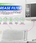 Microwave Grease Filter Replacement 5.78 Inch By 12.91 Inch Aluminum Mesh Screen Fits W10208631A Vent Fan Over The Stove