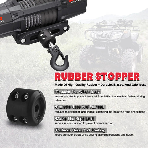 Trail Boss 6000 Lbs UTV Winch Waterproof Electric Recovery Beast With Fifty Foot Synthetic Rope Wireless Remote Off Road Rig And Heavy Duty Mounting Plate Included