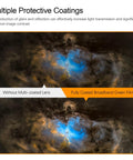 Comparison of views with and without multi-coated lens through Two Inch 15mm Ultra Wide 80 Degree Eyepiece With Fully Multi Coated Optics
