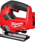 Milwaukee M18 FUEL D-handle jig saw bare tool; red cordless saw with metal base plate