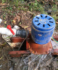 4000W Single Phase Permanent Magnet Inclined Impact Micro Hydro Generator 4kW Water Turbine Power System For Your Home Off Grid Lighting 220V Aluminum Alloy Portable Hydroelectric Generator With Valve installed near stream.