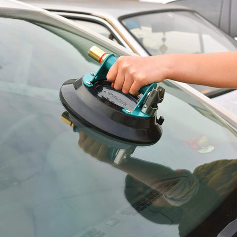 Heavy Duty 9 Inch Vacuum Concave Suction Cup for Granite and Glass Lifting with Metal Handle and Brass Pump Rock Solid 750 Lbs Load Capacity Game Changer for Curved Surfaces Badass Grip No Slip Real Deal