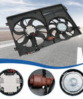 Direct Swap Radiator Cooling Fan Real Deal Fix Compatible With Vw Jetta Passat Gti Cc Golf Beetle Tt 18 Liter 19 Liter Engine OEM Replacement Cooling Blade Assembly.