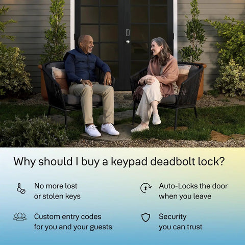 No Sweat Keyless Entry Keypad Deadbolt For Front Door Security Featuring Sleek Satin Nickel Finish And Auto Locking Bolt Providing Solid Home Protection Straight Up Without Apps For Easy Guest Access