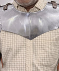 Medieval Iron Gorget With Pauldrons And Gothic Spaulders Armor Set fully wearable with adjustable straps for adults