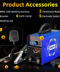 Grab And Go 110V Arc Welder For Home DIY And Metal Repair Ultra Lightweight 4.4Lb Portable Welder with accessories displayed