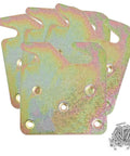 Top Shelf Galvanized Bed Rail Hook Plates And Tight Fitting Brackets For Hardcore Daily Grind Solid Bed Frame Mounting Hardware With Screws Included, set of four clips.