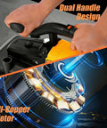 Close-up of dual handle design and all-copper motor on Four Head 3800W Concrete Floor Grinder Be A Real Workhorse With Extendable Rod