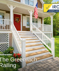 Top Shelf White Vinyl Deck And Porch Railing Kit Provides Chill Kickback Vibes With Zero Grind DIY Installation For Weatherproof Security On Backyard Patios And Balconies.