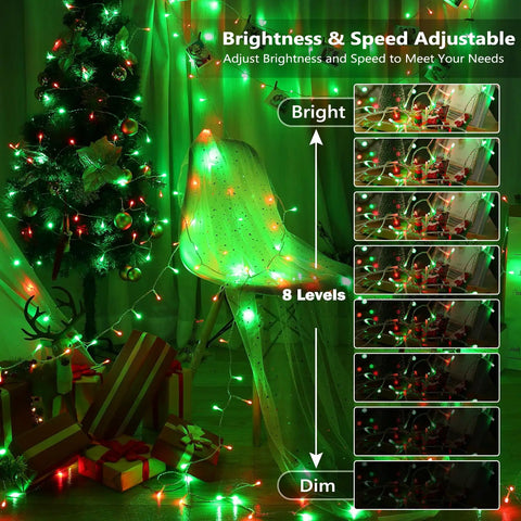 Smart Christmas Lights 196ft 600 LED WiFi Color Changing String Lights app controlled RGB decor indoors scene