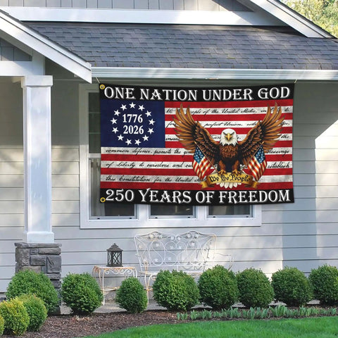 3 Ply 250th Anniversary USA Flag 3x5 Double Sided Outdoor Patriot Flag For 4th Of July We The People 1776 Decor Durable Polyester