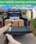 Heavy Duty Truck Bed Reach Tool Adjustable 32 To 85 Inch Stainless Steel Cargo Grabber With Dual Replacement Hooks And Cushioned Rubber Sponge Handle For Easy Grabs And Safe Lifting used in truck bed