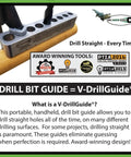 Compact V Drill Guide With Twenty One Drill Sizes For Straight, Accurate Hand Drilling On Flat Surfaces, Corners And Round Parts