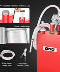 Big 35 Gallon Gas Caddy With Wheels, Heavy Duty Fuel Tank For Cars, Lawn Mowers, ATVs And Boats, Two Way Rotary Hand Pump