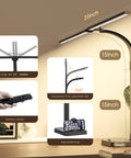 Dual Head LED Desk Lamp For Home Office With Eye Caring Light, adjustable gooseneck, USB port, 31-inch lamp arm
