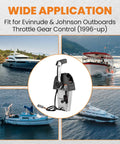 Outboard Throttle Control Kit With No Fuss Remote Gear For Johnson Evinrude 1996 And Up Boats Includes Fast Idle Button