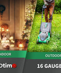 100 Ft 16/3 SJTW Green Outdoor Extension Cord With 3 Prong Grounded Plug used for indoor lighting and outdoor lawn mowing