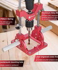 Heavy Duty Portable Drill Guide Built Tough For Straight Holes 0 To 60 Degree Angled Drilling With Hand Drill To Drill Press Adapter