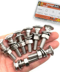 5/16-18 Carriage Bolts 1-1/2 Inch Round Head Square Neck Set with 304 Stainless Steel Hex Nuts Flat Washers Spring Lock Washers Full Thread