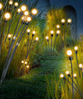 8 Pack Solar Powered Firefly Lights Outdoor Waterproof With Dual Modes Steady Glow And Flashing Swirling Warm White Garden Lights