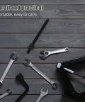 Crankshaft Belt Removal And Pulley Puller Tool Kit For Vehicle Engine Repair with wrenches and pulley puller tools on wooden surface