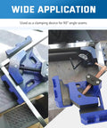 Beefy Heavy Duty Cast Iron Welding Clamp Jig With Two Axis 90 Degree Right Angle Centering Fixture for Wood Miter Projects usage
