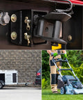 Four Piece 1/4 Inch By 2 Inch Linch Pins With Ring Set For Boat Kayak Canoe Trailer Tractor And Trolley, installed view.