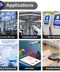 Application uses of Autofocus USB Camera Module 48MP for security monitoring, industrial zones, self-service kiosks, medical equipment, altimeters, express scanning.