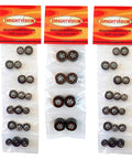 Sampler Set Of 44 Redline Wheels Reproductions Chrome Finish With Two Of Each Size And Style packaged for display