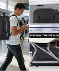 Under Seat Travel Backpack For Men And Women Airline Approved Personal Item Fits 15.6 Inch Laptop 30L Carry On Bag TSA Friendly