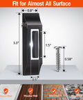 Solid Metal Doorbell Button Wall Mounted Black With Bright LED Light Waterproof Built To Last Durable Replacement For Old Plastic Button Weatherproof For Home Front Door Or Office Entry, 3.3 in