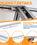4 Pack Nylon Bi Fold Closet Door Slide Guide With Spring Rail Top Mount Folding Door Track Replacement shown with smooth spring mechanism