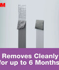 Two strips of No Residue Duct Tape 1.88 Inch By 20 Yards Grey 2420A Heavy Duty Adhesive, showing clean removal after 6 months.