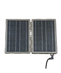 Reveal Folding Solar Panel With 7.2W Output And Built In 4900mAh Battery Powers Trail Cameras On The Go, open dual panels view