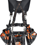 Tool Belt With Suspenders For Construction Pros Framer And Carpenter Pouch System With EVA Padding Chest Harness Visible