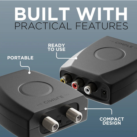RCA To RF Modulator For Coax TV Setup Converts Composite Video And Audio To Channel 3 Or 4 with compact design and connectors