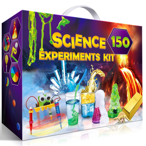 Box of 150 Hands On Science Experiments Kit For Kids STEM Projects Kid Friendly For Boys And Girls Volcano Chemistry Lab Tools