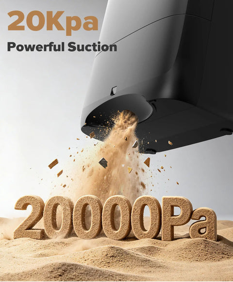 Touchless Vacuum Automatic Dustpan With 6L Capacity, 20Kpa Corded Canister Vacuum showing powerful suction capability.