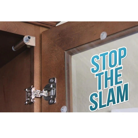 Heavy Duty All Metal Soft Close Adapters for Cabinet Doors displayed with hinge, showing smooth integration and no slamming.