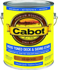 Gallon can of Exterior Wood Stain And Sealer In Natural Heartwood Tone.