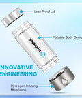 Portable Hydrogen Water Bottle With SPE PEM Tech Ionized Water On The Go 420 Ml Hydrogen Infusion with leak-proof lid and membrane