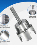 Kick Plumbing Jobs Up A Notch With This Epic 3 Pcs PVC Pipe Threader Kit featuring detachable hex shank and precision threads.