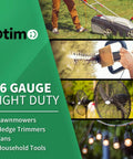 Collage depicting uses for the 100 Ft 16/3 SJTW Green Outdoor Extension Cord With 3 Prong Grounded Plug 10 Amp 1250 Watt