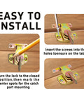 Heavy Duty Metal Table Locks Built Tough Align N Lock Furniture Connectors With Included Mounting Screws Premium Gold Finish installation steps.