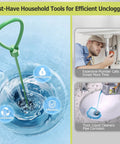 Banish Stubborn Sink Gunk For Good Heavy Duty Drain Snake Hair Clog Remover 50 Inch used in water to unclog drains.